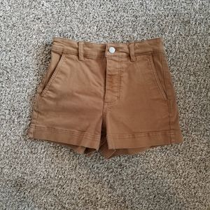 Everlane High Rise Cotton Twill Shorts